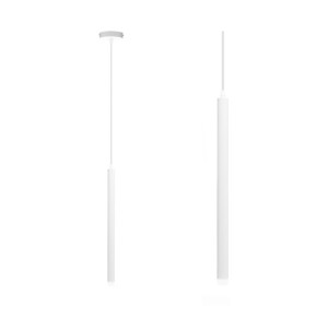 Lampa Sufitowa Wisząca Wąska Neutralna Led Biała