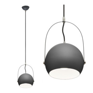 Lampa Sufitowa Wisząca Szara Nowoczesna E27
