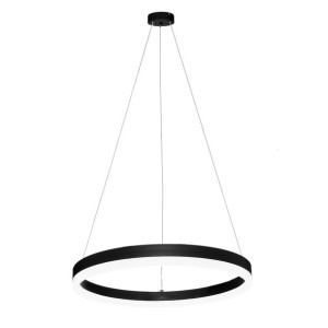 Lampa Sufitowa Wisząca Ringes Czarna Nowoczesna