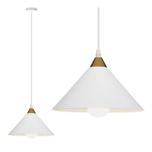 Lampa Sufitowa Wisząca Modern Biała Aluminium