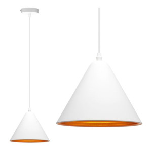 Lampa Sufitowa Wisząca Nowoczesna Biało-złota