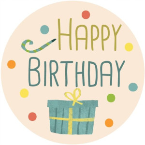 Naklejki happy birthday ozdobne 10 sztuk EKO