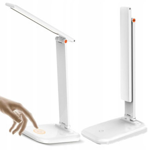 Lampka biurkowa ŚCIEMNIALNA LED 7W na USB czarna sieciowa
