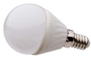 Żarówka LED E14 660lm 6W  CCD kulka CIEPŁA
