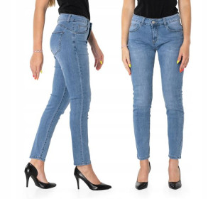 Spodnie Jeansy Rurki Push-Up Damskie 8310-2 98 cm
