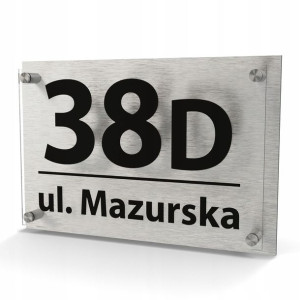 Tabliczka adresowa numer na dom numer domu 30x20 Aluminium 3D