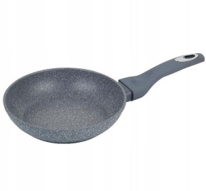 Patelnia Ceramiczna Marmurkowa Jakość 22cm. Szara