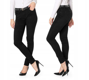 Czarne Spodnie Jeansy Rurki Damskie 20529 r 68 cm