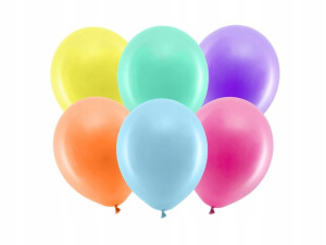 Balony URODZINOWE mix METALIZOWANE 30 cm 10 sztuk
