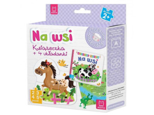 Na wsi Książeczka i 4 układanki PUZZLE  KS0116