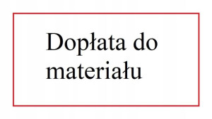 Dopłata do tkaniny Welurowej tapczany