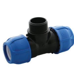 PE trójnik męski 25mm-GZ3/4" (PE1012)