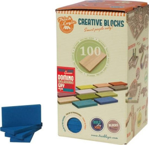 Klocki TRICK LOGIC: 100 el. CIEMNY LAZUR