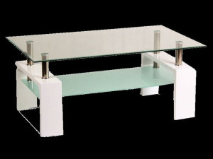 Ława Lisa Basic Transp./biały Lakier 100x60x45