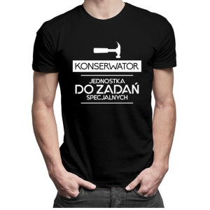 Konserwator jednostka do zadań specjalnych koszulka z nadrukiem