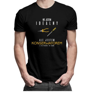 Nie jestem idealny ale jestem konserwatorem t-shirt z nadrukiem