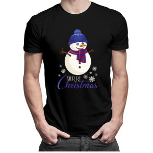 Merry Christmas  bałwanek męska koszulka świąteczna prezent na święta