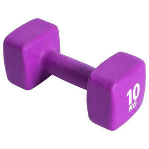 Lumarko Hantel, 10 kg, neoprenowy, fioletowy