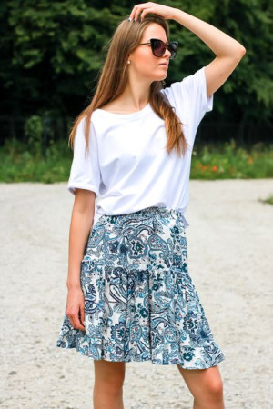 Spódniczka wiskozowa mini w turecki wzór