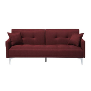 Sofa rozkładana czerwona LUCAN