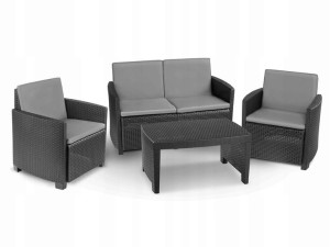 Zestaw Ogrodowy Eden Stolik Kawowy 4 Osobowy Sofa