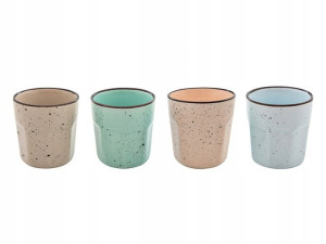 ZESTAW Ceramiczny KUBEK bez ucha CZARKA 90ml mix 4szt