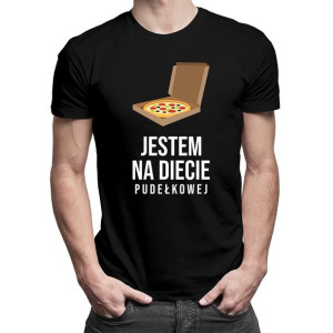 Jestem na diecie pudełkowej męska koszulka z nadrukiem śmieszny prezent