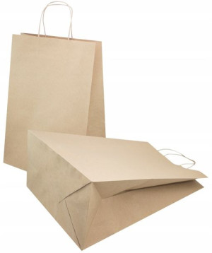 Torebki papierowe brązowe 30x17x42 300/170/425 pr