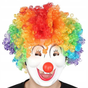 Peruka Clowna Afro Kolorowe Włosy Kręcone