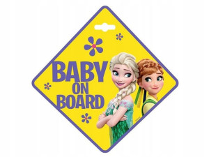 Tabliczka odblaskowa Baby On Board, Kraina Lodu
