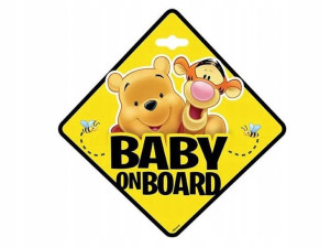 Tabliczka odblaskowa Baby On Board, Kubuś Puchatek