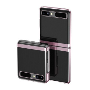 Etui z metaliczną ramką Plating Case do Samsung Galaxy Z Flip różowy