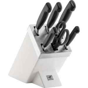 Zwilling Zestaw 5 noży w bloku samoostrzącym biały