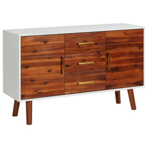 Lumarko Komoda, 110 x 35 x 70 cm, lite drewno akacjowe i MDF