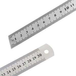 Linijka Miara Metalowa Dwustronna 30 Cm / 12 Cali