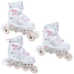 Rolki-Wrotki 3w1 Croxer Optima White/Pink 35-38