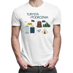 Lista różnic podróżnik a turysta koszulka dla podróżnika