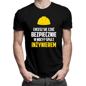 Śpij z inżynierem koszulka dla inżyniera prezent inżynier
