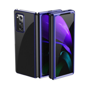 Etui z metaliczną ramką Plating Case do Samsung Galaxy Z Fold 2 5G niebiesk