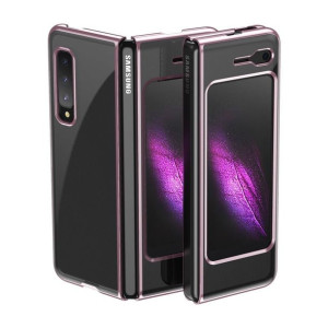 Etui z metaliczną ramką Plating Case do Samsung Galaxy Fold różowy
