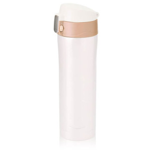 Podróżny kubek termiczny 450 ml Diva Asobu - white / brown