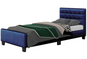 Łóżko jednoosobowe 90x200 SF942 welur granat