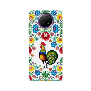 Casegadget Etui Nadruk Słowiański Kogut Biały Xiaomi Redmi Note 9 5g