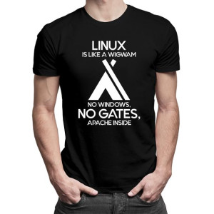 Linux is like a wigwam - koszulka dla komputerowca