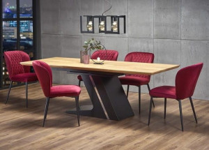 Elegancki stół do jadalni w stylu loft, rozkładany