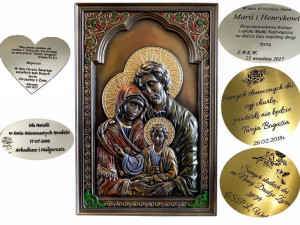 Ikona Święta rodzina Jezus Maria Józef prezent dla księdza