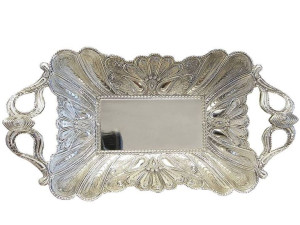 Patera platerowana srebrem z reliefami orientalnymi typu filigran grawer op