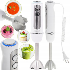 Blender Ręczny Wielofunkcyjny Inox Mocny 1500w