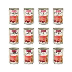 Pakiet Animonda Carny Wołowina z Sercami Indyczymi Kitten 12 x 400 g
