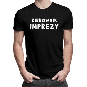 Kierownik imprezy śmieszny t-shirt na imprezę koszulka męska